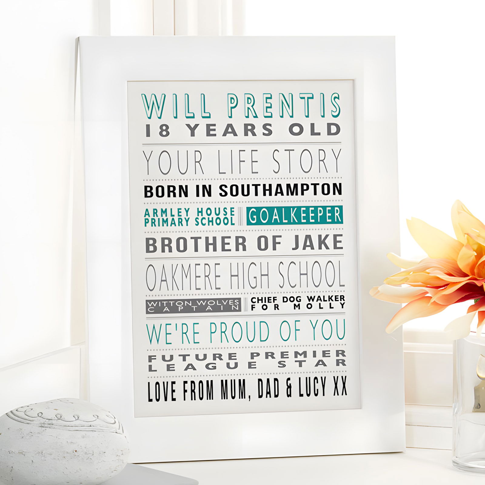 Personalised gifts for 18 year hot sale old boy